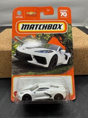Matchbox 2020 Chevy Corvette C8 White 70th Anniversary 31/100 MBX Highway New